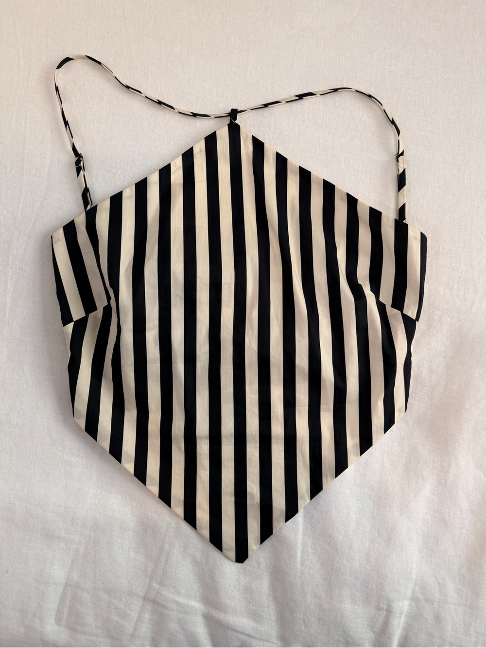 SIMONMILLER Kit Poplin Tie Top in Black/White Stripe